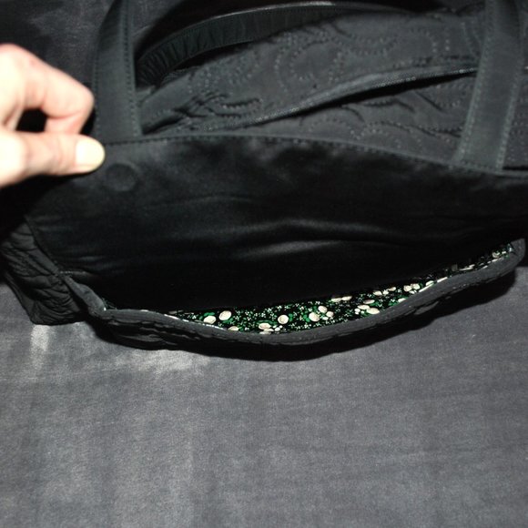 Vera Bradley Ultimate Baby Black Quilted Diaper Bag w/ Changing Pad - Picture 6 of 14